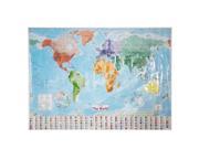 98*68cm 137*98cm Large Size World Map English French Wall Chart Teaching Poster