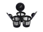 3pcs K cup Stainless Steel Mesh Filter Reusable Coffee Pods Handy Gourmet