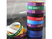 2 X Unisex Basketball Star Rubber Silicone Bracelet Sport Fashion Wristband Cuff