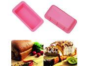 2pcs Silicone Soap Mold Wooden Box DIY Tools Toast Loaf Baking Cake Molds