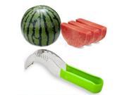 Watermelon Slicer Server Knife Cutter Corer Scoop Stainless Steel Tool