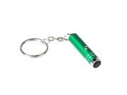 Green Mini 1 LED Handheld Bright Flashlight Lamp Torch with Keychain Batteries