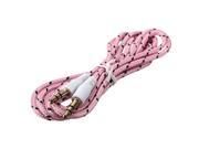 Pink 1M 3.5mm Male to Male Car Aux Auxiliary Cord Stereo Audio Cable