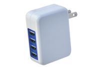 White USB Charger Apple US regulatory 4 USB charger 3.1A
