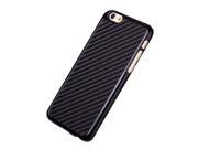 iPhone 6 4.7 Black For Smart phone Luxury Carbon Fiber Chromed Back Case Cover