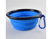 Foldable Expandable Cup Dish for Pet Cat Food Water Feeding Portable Travel Bowl Free Carabiner