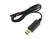 Black PL2303HX Converter USB To RS232 TTL USB To COM Serial Adapter Cable Module