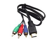 1M HDMI Male To 3 RCA AV Audio Video Component Convert Cable