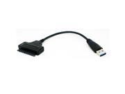 BLK USB 3.0 to SATA 22 Pin 2.5 Hard Disk Driver Adapter Converter Cable 10cm