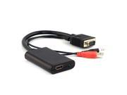 VGA to HDMI Male TV AV HDTV Converter Adapter With Audio USB Cable 1080P for PC