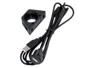 Motorcycle Car Flush Mount Panel Accessory 1m USB Extension Install Cable Lead