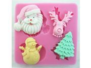 Silicone Cookie Mould Christmas Fondant Cake Decorating Tools Sugarcraft DIY Mould