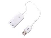 USB 2.0 Virtual 7.1 Channel 3D Audio Sound Card Adapter 12Mbps For PC Mac Win7