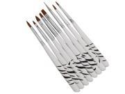 8PCS Nail Art Design Set Dotting Painting Drawing Polish Brush Pen Tool