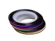 10pcs Rolls DIY Mixed Colors Nail Art Lace Sticker Striping Tape Line Decoration