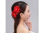 Wedding Bridal Headdress Lace Flower Pearl Hair Band Headband Headpiece Veil