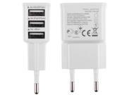 EU Plug 5V 2A USB AC Wall Charger Adapter for iphone ipad Tablet 3 Port