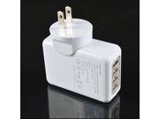 4 Ports USB AC Adapter 2.1A Multi function Wall Charger For iPad Samsung iPhone
