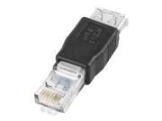 Female USB A to Male Ethernet RJ45 Plug Adapter