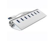 USB 3.0 Aluminum 7 Port Splitter HUB Supe Speed 5Gbps for PC mac win 7 8 adapter