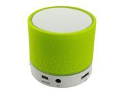 Green PULSE LED Light Stereo Wireless Bluetooth Loud Speaker W FM for Party