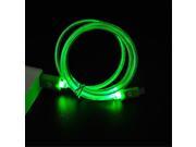 Visible LED Light Micro USB Data Sync Charger Cable Cord For Cell Phone