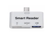 USB3.1 USB Type C USB C to USB 3.0 Female OTG Adapter TF SD Smart Card Reader