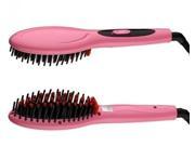 Pink Straightener Curler Automatic Temperature Control Hair Straightener Comb UK Plug