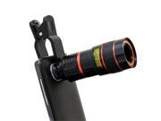 Universal 8X Optical Zoom Telescope Camera Lens Clip Mobile Phone Telescope