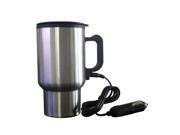 Insulated Stainless Steel Electric Heated Car Travel Mug Coffee Tea Plugin Cup