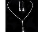 Earrings Silver Tassels Crystal Wedding Bridal Bridesmaid Jewellery Set