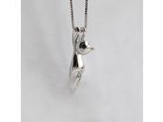 Cat Polishing Pendants Necklace Jewelry Charm Women Girl Mini Lovely Silver Plated Cat Collar