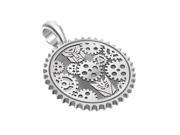 Round Rotary Gear Shape Pendent Neutral Game Style Rock Hip Hop Style Game Model Punk Wind Pure Tin Metal Charm