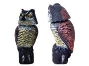 1pcs Hot Car Ornaments Large Realistic Owl Decoy With Rotating Head Bird Pigeon Crow Scarer Scarecrow for Car Home Decor Use