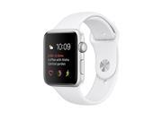 Apple Watch Series 2, 42mm Smartwatch with Silver Aluminum Case - White Sport Band)