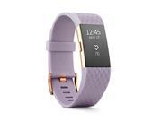 Fitbit Charge 2 - Rose gold - activity tracker with band - lavender - L - monochrome - Bluetooth - 1.23 oz