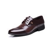 Mens Patent Leather Tuxedo Dress Shoes Lace up pointed Toe Oxfords
