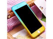 For iPhone 7 Transparent Fashion Phone Case Gradient Color TPU Back Cover Shock Proof Phone Protector