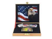 eSmart Lighter and Knife Gift Set With Multiple Themes American Flag Eagle 3