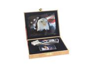 eSmart Lighter and Knife Gift Set With Multiple Themes American Flag Eagle 2