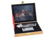 eSmart Lighter and Knife Gift Set With Multiple Themes Metal Motorcycle