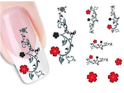 5pcs × Nail Art Stickers Water Transfer Stickers Flowers Decals DIY Decoration