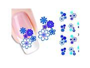 5pcs × 3D Decals MultiColor DIY Tips Decoration Nails Nail Water Transfer Wraps Sticker
