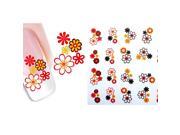 5pcs × Nail Stickers Nail Stickers 3D Decals Multi Color DIY Decoration