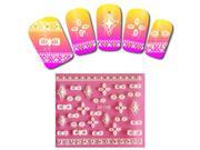 5pcs × Nail Stickers Flower Nail Stickers 3D Decals Multi Color DIY Decoration