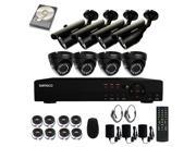 SANSCO 8CH 1080N DVR Recorder CCTV Security Camera System with 8x Super HD 1.0MP Outdoor Cameras and 2TB Hard Drive 1280x720 Bullet Dome Cam Rapid USB Storage