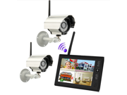 7 inch TFT Digital 2.4G Wireless Cameras Audio Video Baby Monitors 4CH DVR Security System With IR night light Cameras
