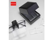 KIKAR Clip on Flip up Glasses Hat Folding Magnifier Reading Magnifying Hand Free Multi Strength Clip On Magnifier Glasses Jeweler’s Loop Jewelry Loupe To Readin