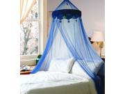 DREAMMA Blue Round Dome Bed Canopy Bedcover Mosquito Net Bug Netting Kid Bedding Lovely Little Star Bed Canapy Prince Net Boys Girls Children Mosquito Repellent