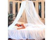 DREAMMA Elegant White Round Bed Canopy Net Mosquito Repeller Gauze Princess Mesh Stunning Bed Canapy High Quality Bedroom Décor Cover Curtain Insect Mosquito Ne